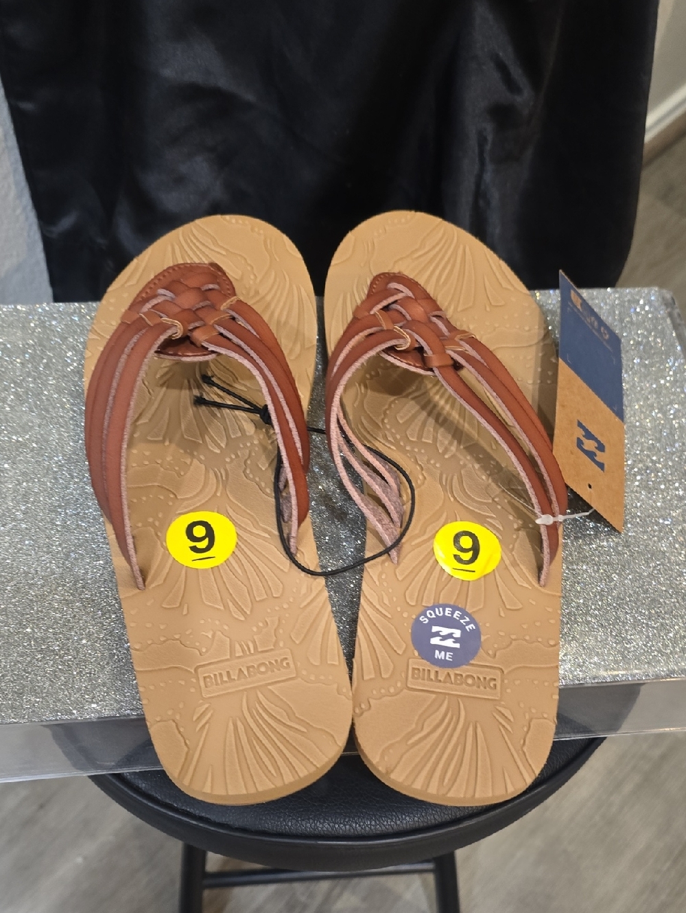 Billabong Leather Woven Thong Sandals - Picture 7 of 7
